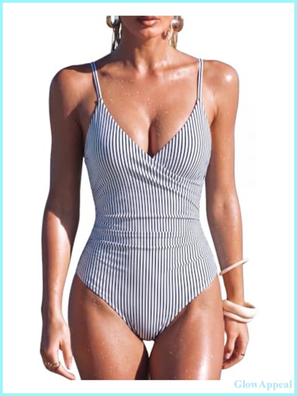 Sexy Wrap Push Up One Piece Swimsuit Tummy Control Cutout Back Monokini